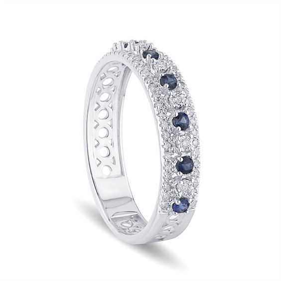 Anneau Bliss Femme BI etoile in Or blanc Diamante 0.17 Ct 20114569 - 20114569